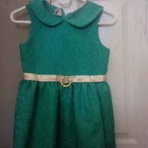 Kids green formal dress
